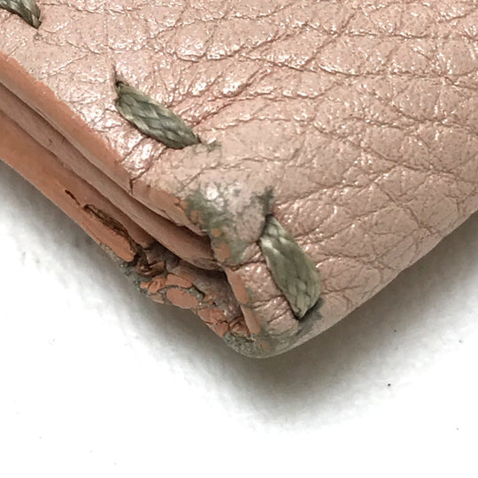 FENDI Long Wallet Purse 8M0144 leather pink Celeria Roman leather Women Used Authentic