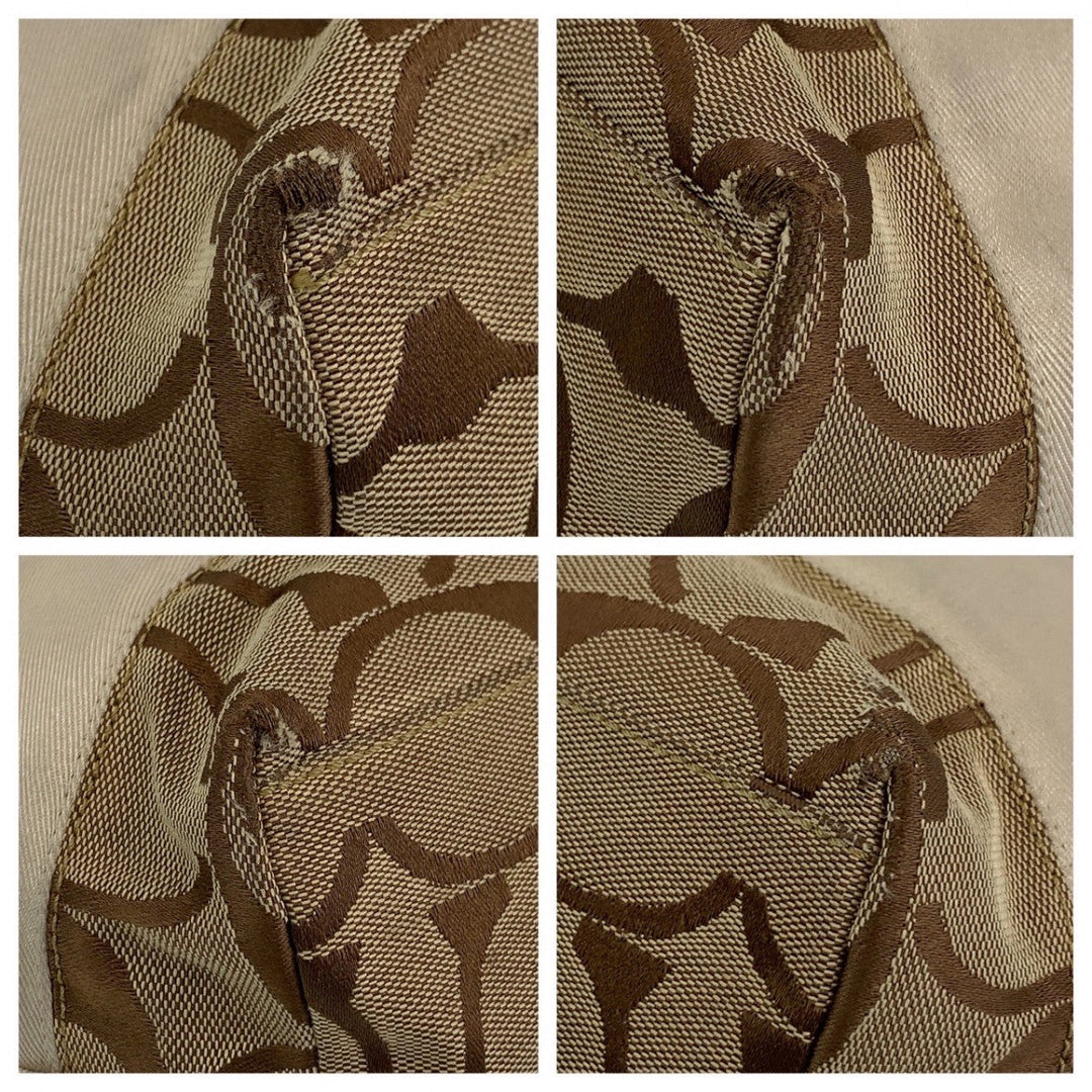 COACH Tote Bag 10125 leather Brown Signature