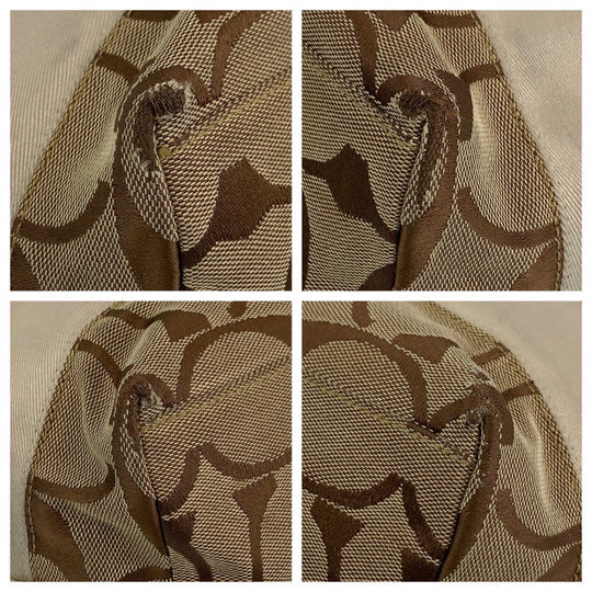 COACH Tote Bag 10125 leather Brown Signature