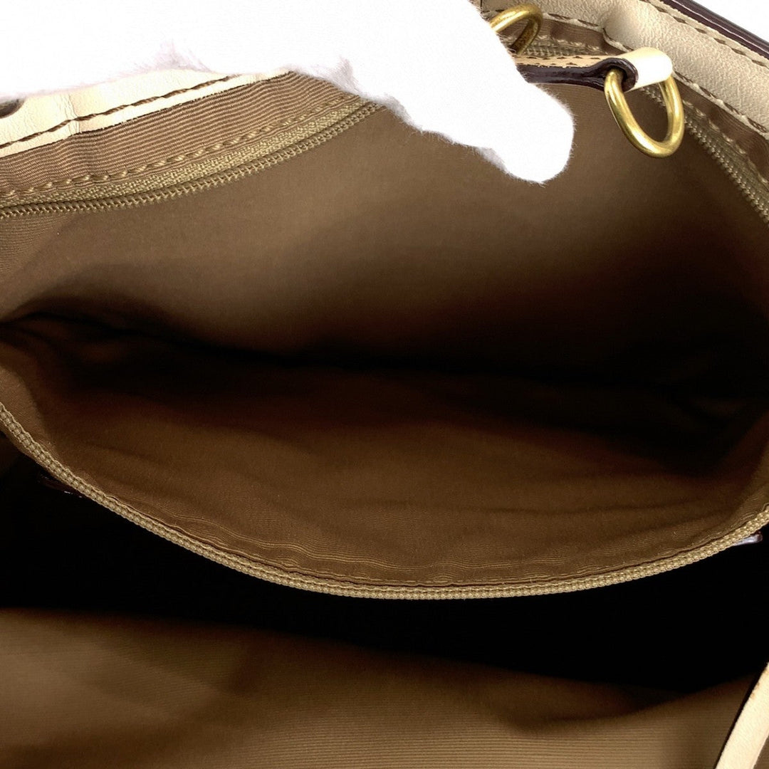 COACH Tote Bag 10125 leather Brown Signature