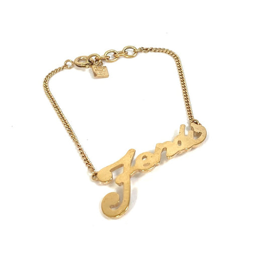 FENDI bracelet metal gold Accessories bracelet Women Used Authentic