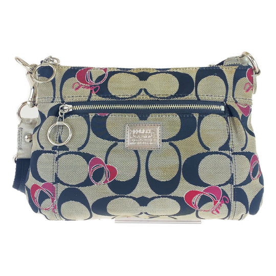 COACH Shoulder Bag canvas black Signature