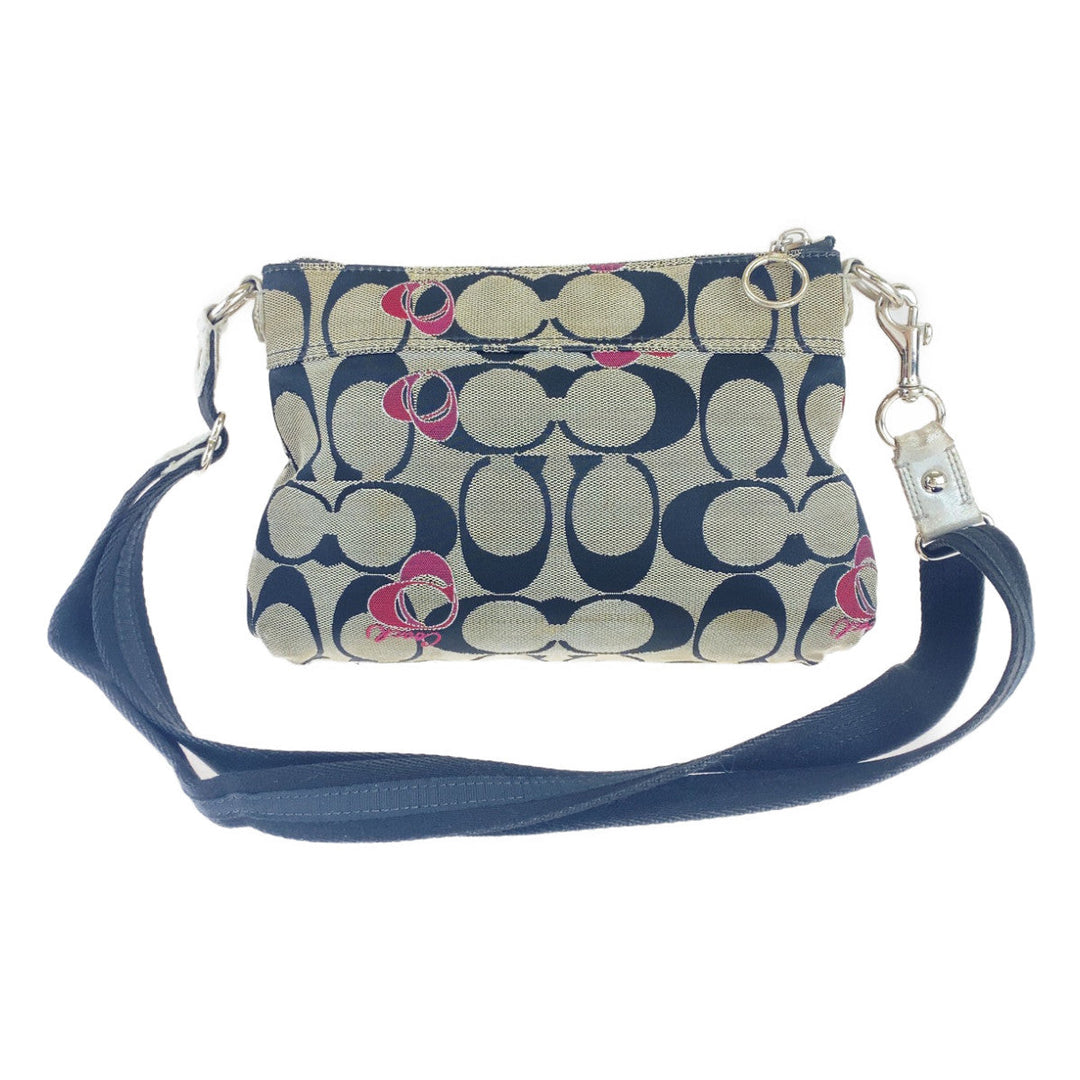 COACH Shoulder Bag canvas black Signature