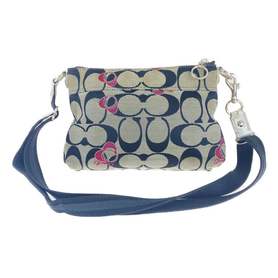 COACH Shoulder Bag canvas black Signature