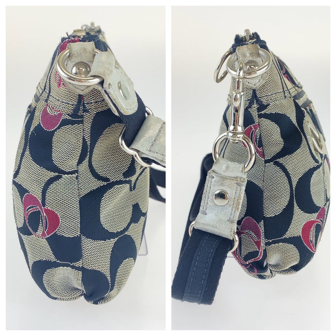 COACH Shoulder Bag canvas black Signature