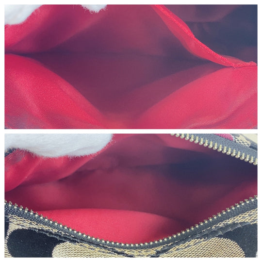 COACH Shoulder Bag canvas black Signature