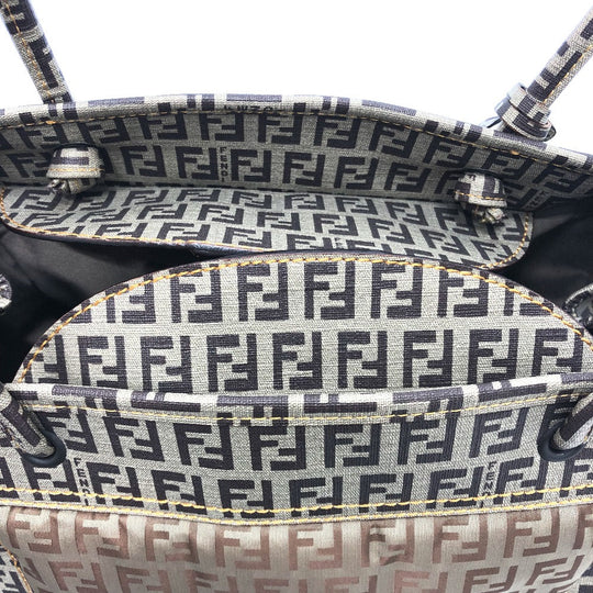 FENDI Handbag 8BN174 PVC / nylon beige Zucchino