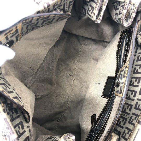 FENDI Handbag 8BN174 PVC / nylon beige Zucchino
