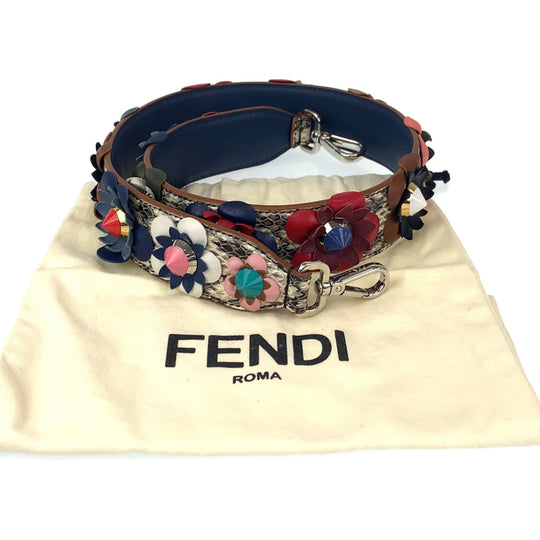 FENDI Shoulder strap leather multicolor Strap you flour