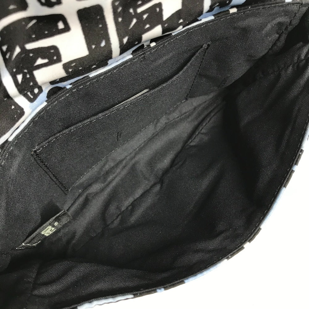 FENDI Shoulder Bag 8BR784  Nylon blue Joshua Vides Collaboration Zucca Baguette Mini mens Used Authentic