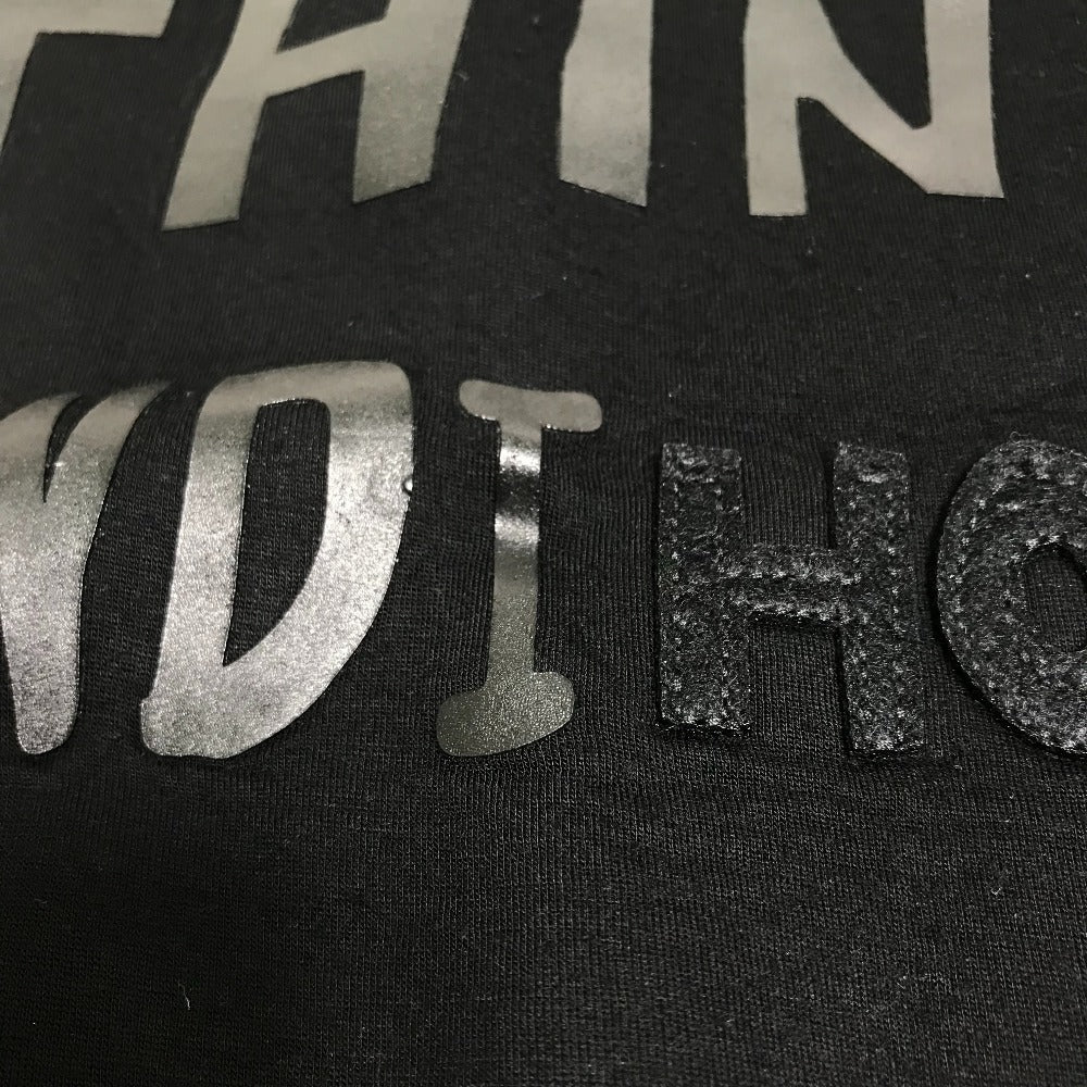 FENDI sweat FY0812 Rayon black Rubber logo sweat mens 48 Used Authentic
