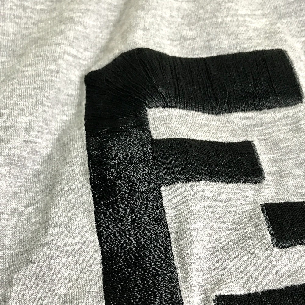 FENDI Short sleeve T-shirt FS7183 cotton gray logo Women XXS Used Authentic