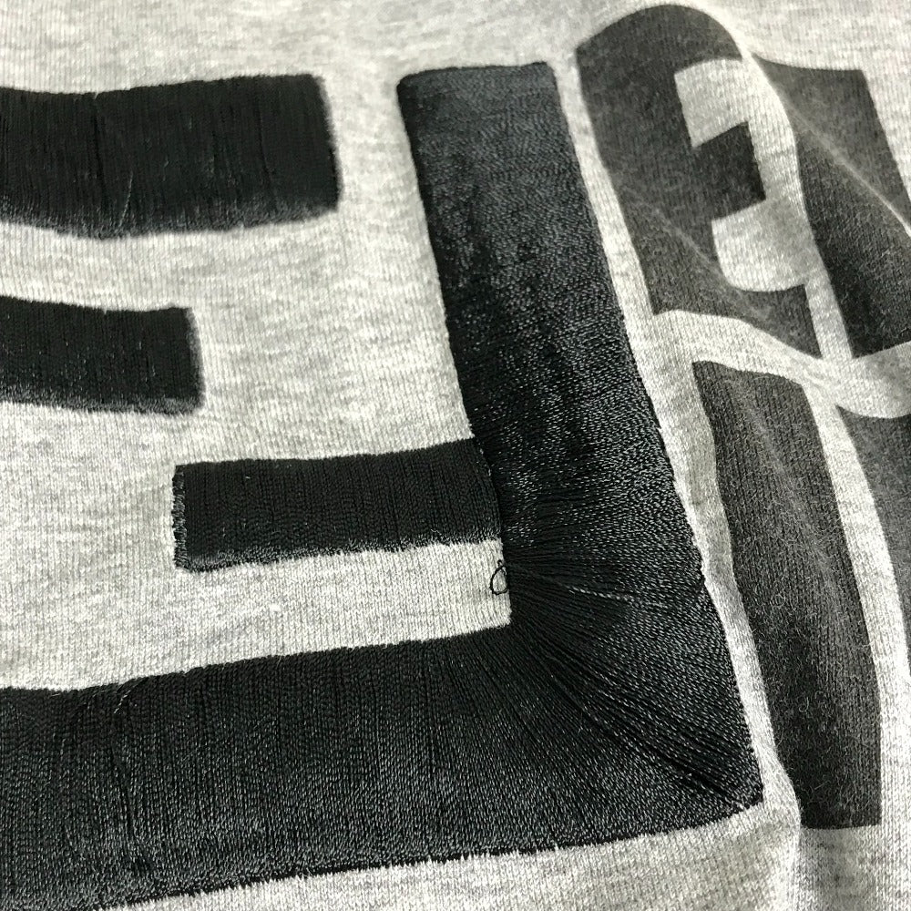 FENDI Short sleeve T-shirt FS7183 cotton gray logo Women XXS Used Authentic