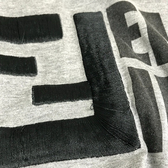 FENDI Short sleeve T-shirt FS7183 cotton gray logo Women XXS Used Authentic