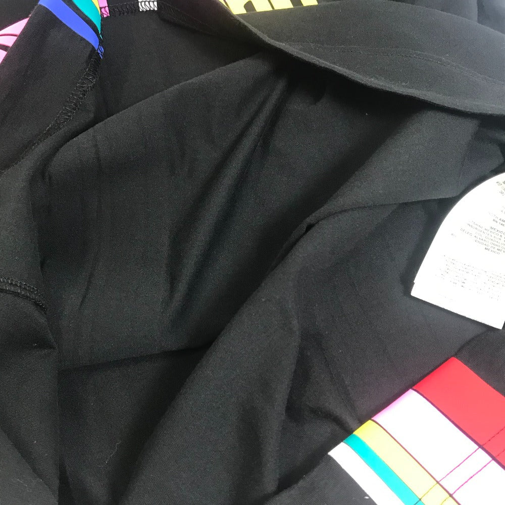 FENDI Short sleeve T-shirt FY0936 cotton black Rainbow logo mens XS Used Authentic