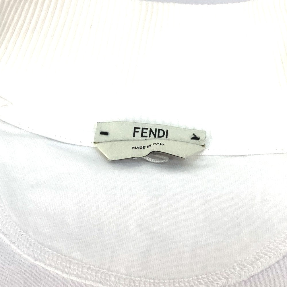 FENDI Jacket FAF069 Polyester, Cotton white apparel long sleeve jacket jersey outerwear Glitter Zucca logo 40