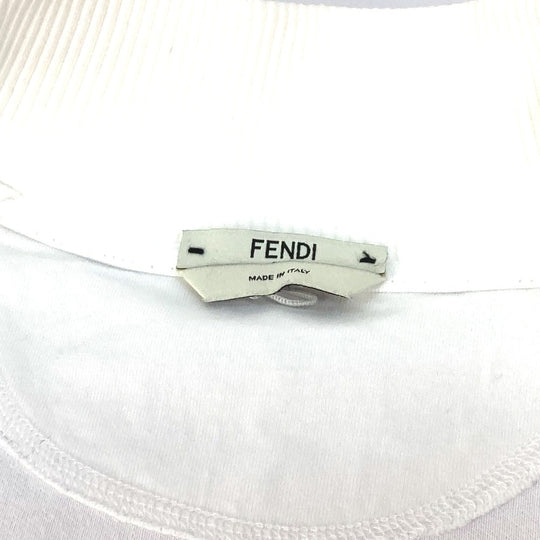 FENDI Jacket FAF069 Polyester, Cotton white apparel long sleeve jacket jersey outerwear Glitter Zucca logo 40