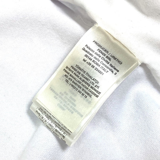FENDI Jacket FAF069 Polyester, Cotton white apparel long sleeve jacket jersey outerwear Glitter Zucca logo 40