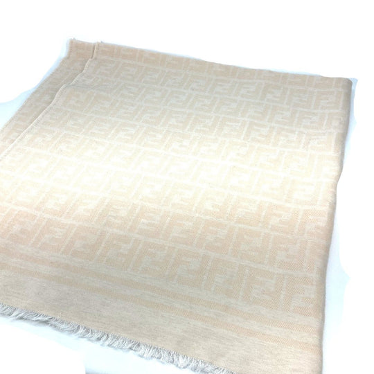FENDI poncho FXX713 Wool, Silk beige Outerwear, Haori, Apparel Zucca Women TU Used Authentic