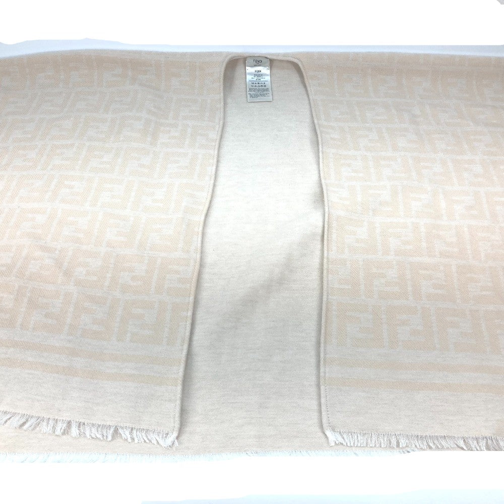 FENDI poncho FXX713 Wool, Silk beige Outerwear, Haori, Apparel Zucca Women TU Used Authentic