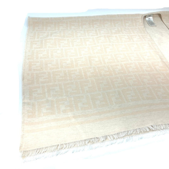 FENDI poncho FXX713 Wool, Silk beige Outerwear, Haori, Apparel Zucca Women TU Used Authentic