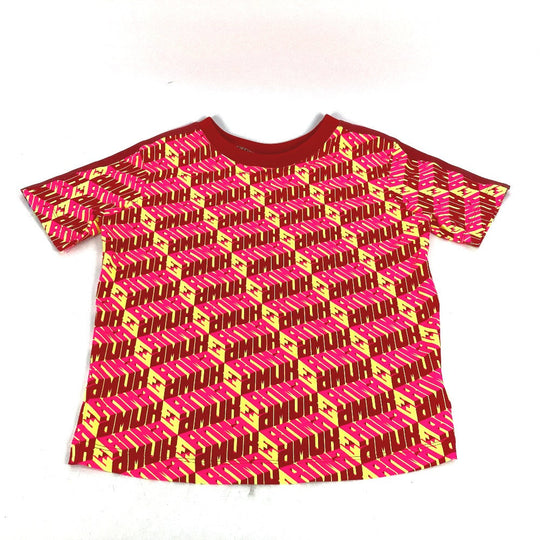 FENDI Short sleeve T-shirt FS7137 Cotton, Polyurethane Red logo Women S Used Authentic