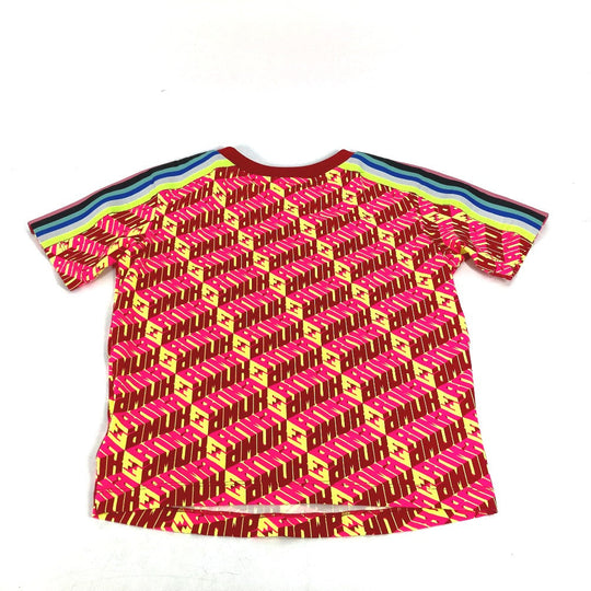 FENDI Short sleeve T-shirt FS7137 Cotton, Polyurethane Red logo Women S Used Authentic