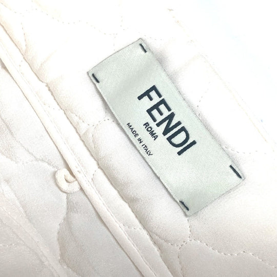 FENDI skirt FQ7144 silk white quilting Women 40 Used Authentic