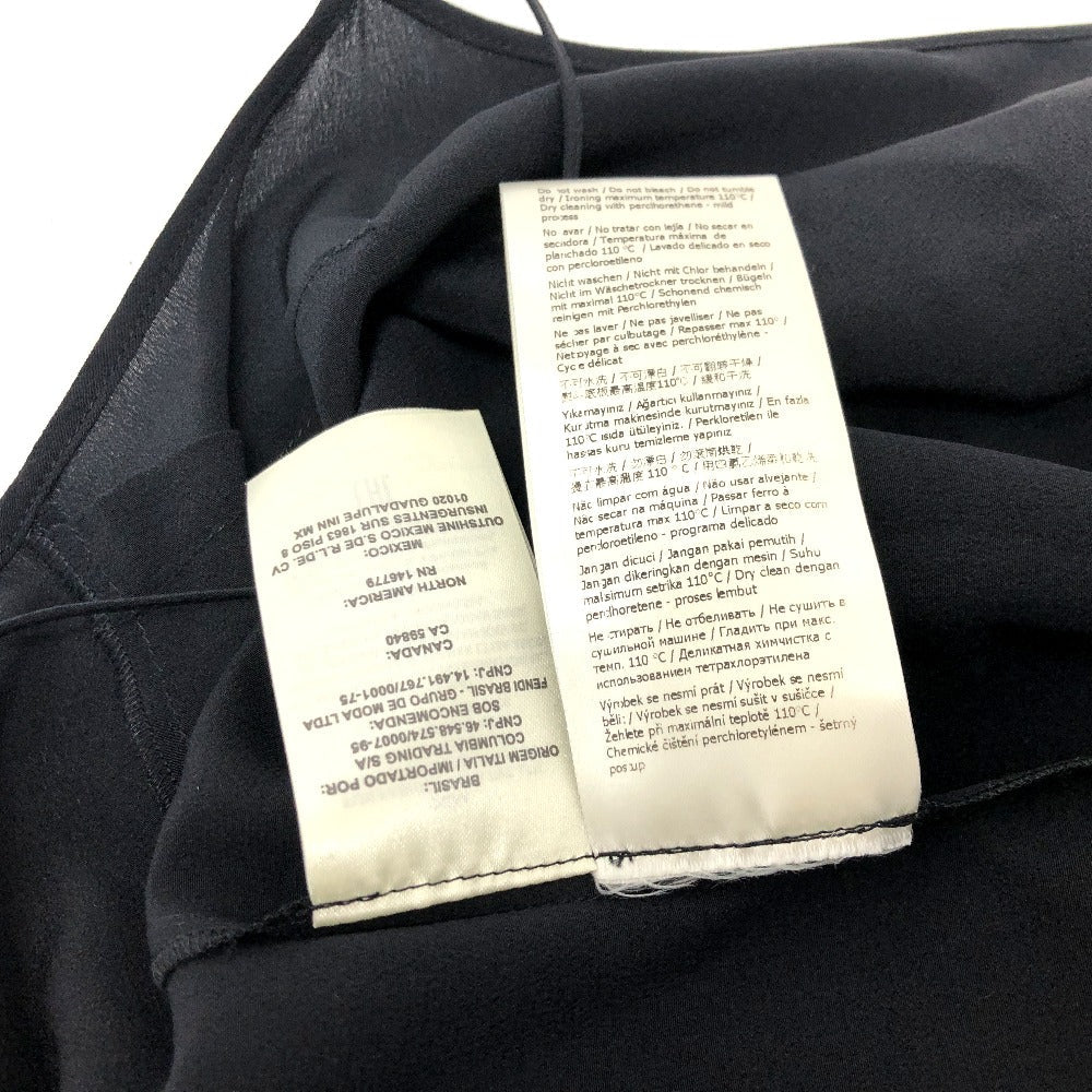 FENDI one piece FD9361 silk black race Women 38 Used Authentic