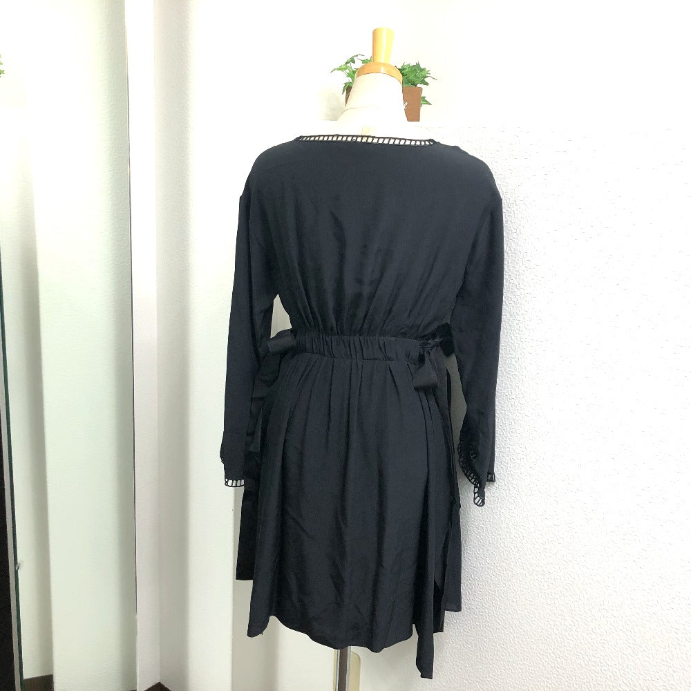 FENDI one piece FD9361 silk black race Women 38 Used Authentic