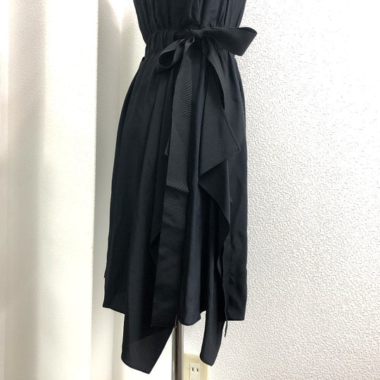 FENDI one piece FD9361 silk black race Women 38 Used Authentic