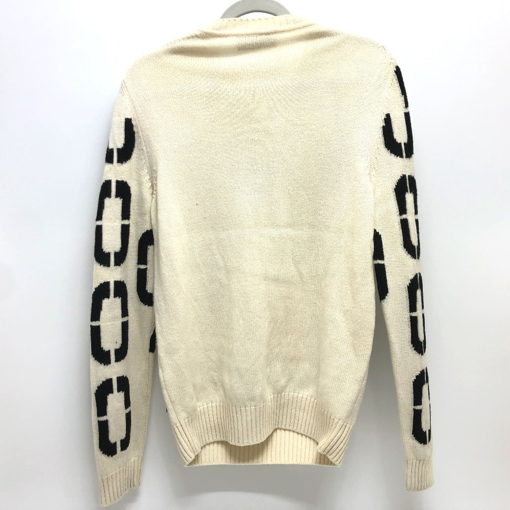 FENDI sweater FZY111 wool white 20AW Big logo 46