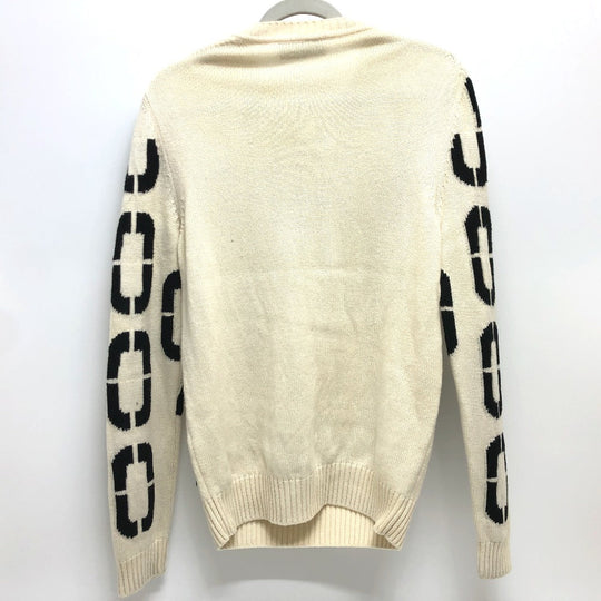 FENDI sweater FZY111 wool white 20AW Big logo 46