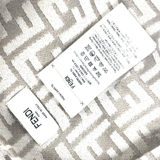 FENDI poncho FXX782 Wool, Silk beige Long length Zucca logo Women TU (UKuran) Used Authentic