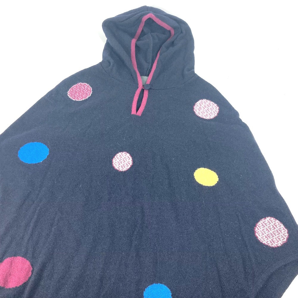 FENDI poncho Wool, Rayon multicolor Hoodie Dot polka dots Women ‚– Used Authentic
