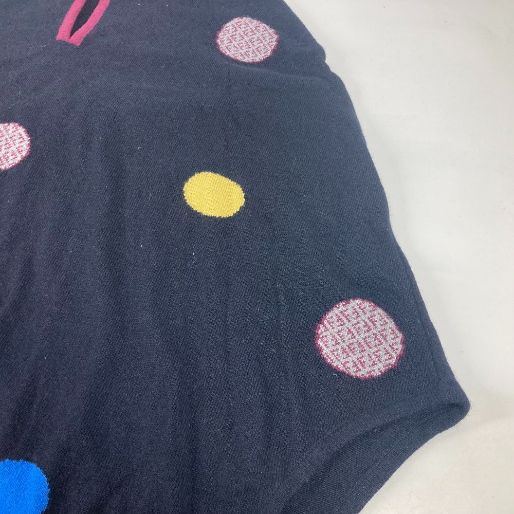 FENDI poncho Wool, Rayon multicolor Hoodie Dot polka dots Women ‚– Used Authentic