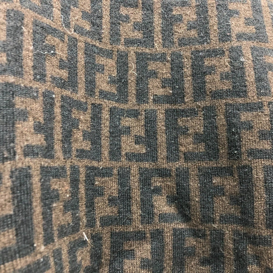 FENDI sweater cotton Brown Zucca Women 42 Used Authentic