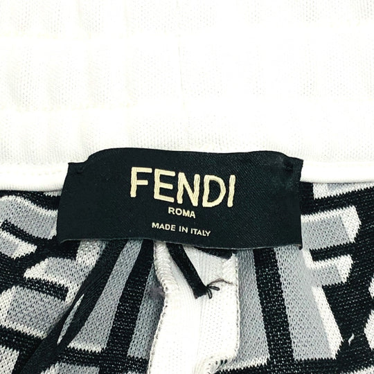 FENDI Pants FAB645 polyester gray Zucca Pattern mens ‚l Used Authentic