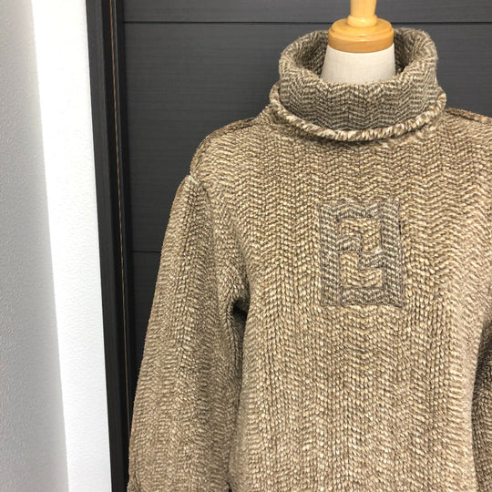 FENDI sweater polyester Brown logo 42