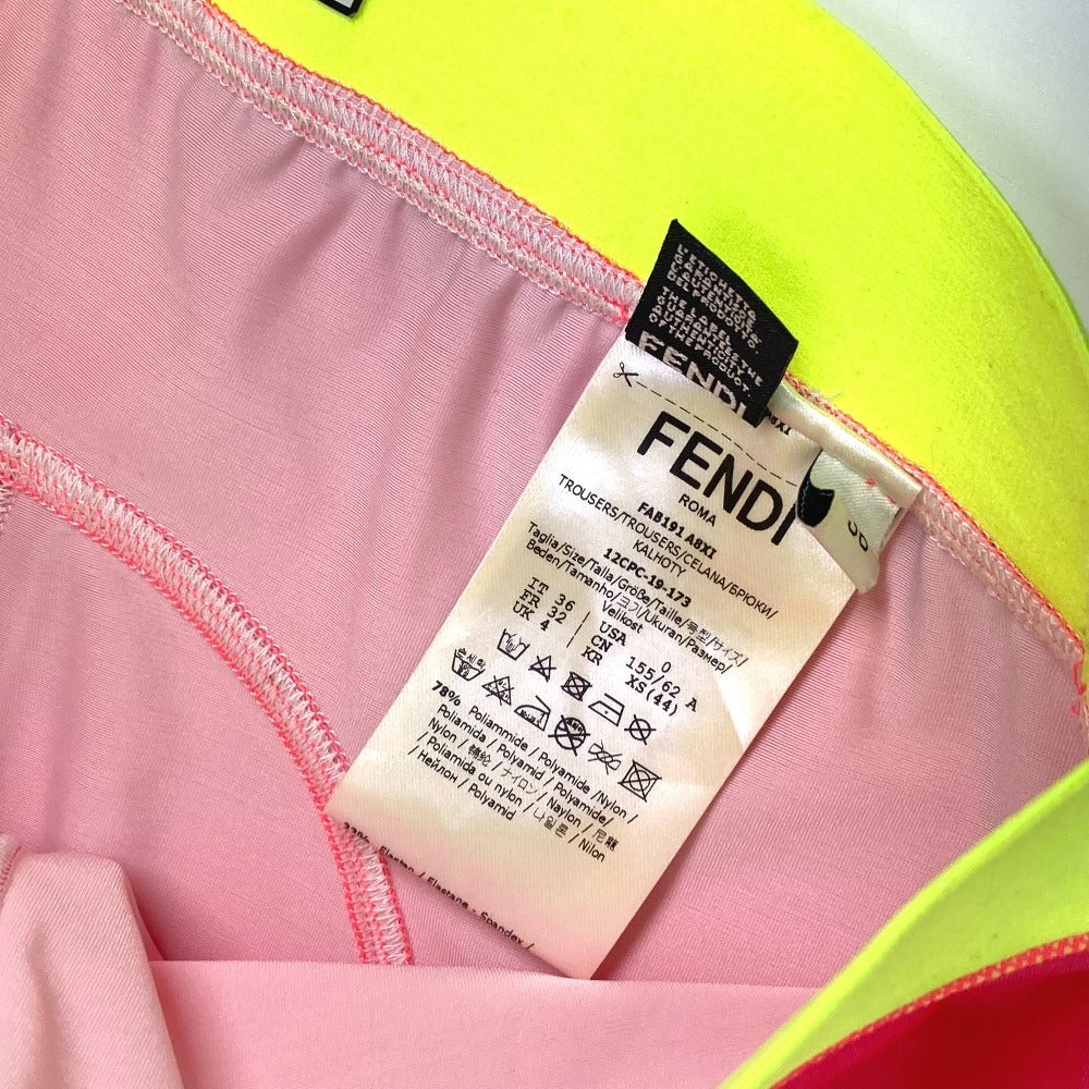FENDI Shorts FAB191 Nylon, Polyurethane pink logo Women 36 Used Authentic