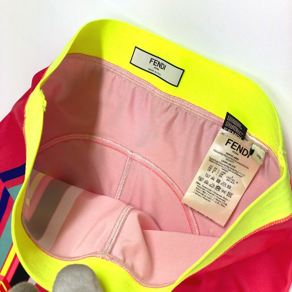 FENDI Shorts FAB191 Nylon, Polyurethane pink logo Women 36 Used Authentic
