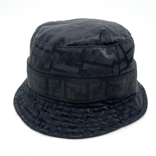 FENDI hat Nylon black Zucca unisex(Unisex) M Used Authentic