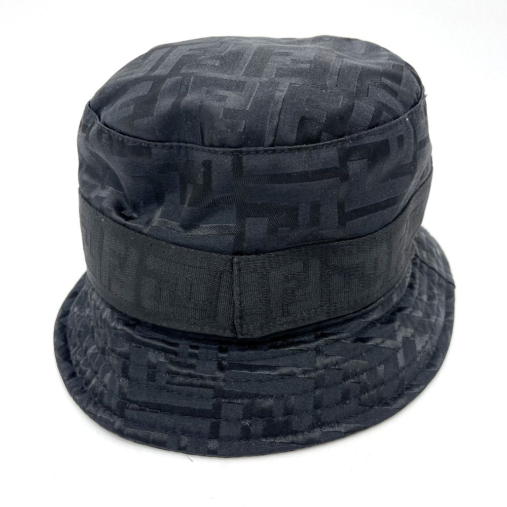 FENDI hat Nylon black Zucca unisex(Unisex) M Used Authentic