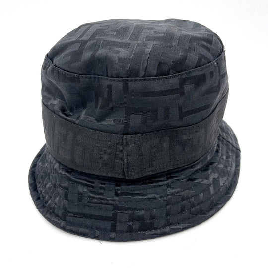 FENDI hat Nylon black Zucca unisex(Unisex) M Used Authentic