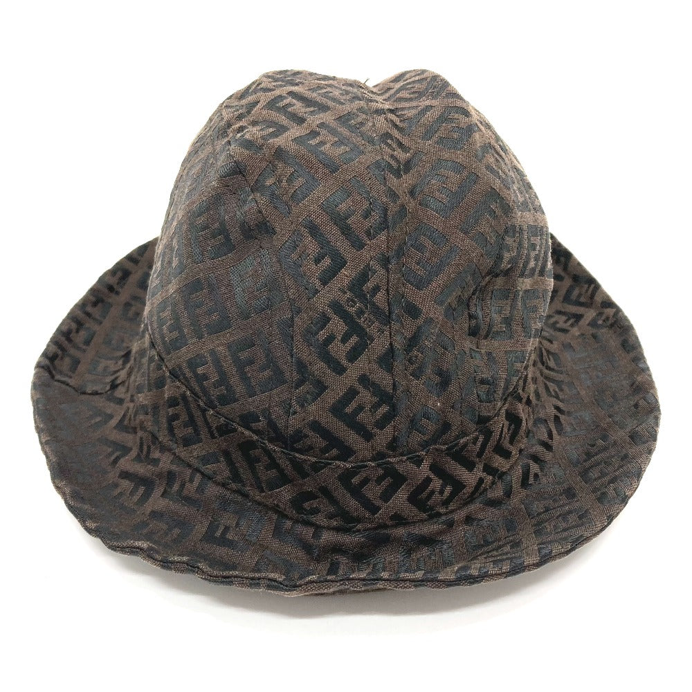 FENDI hat cotton Brown Zucchino Bucket hat Women S Used Authentic