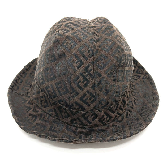 FENDI hat cotton Brown Zucchino Bucket hat Women S Used Authentic