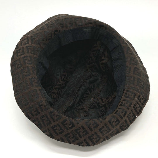 FENDI hat cotton Brown Zucchino Bucket hat Women S Used Authentic