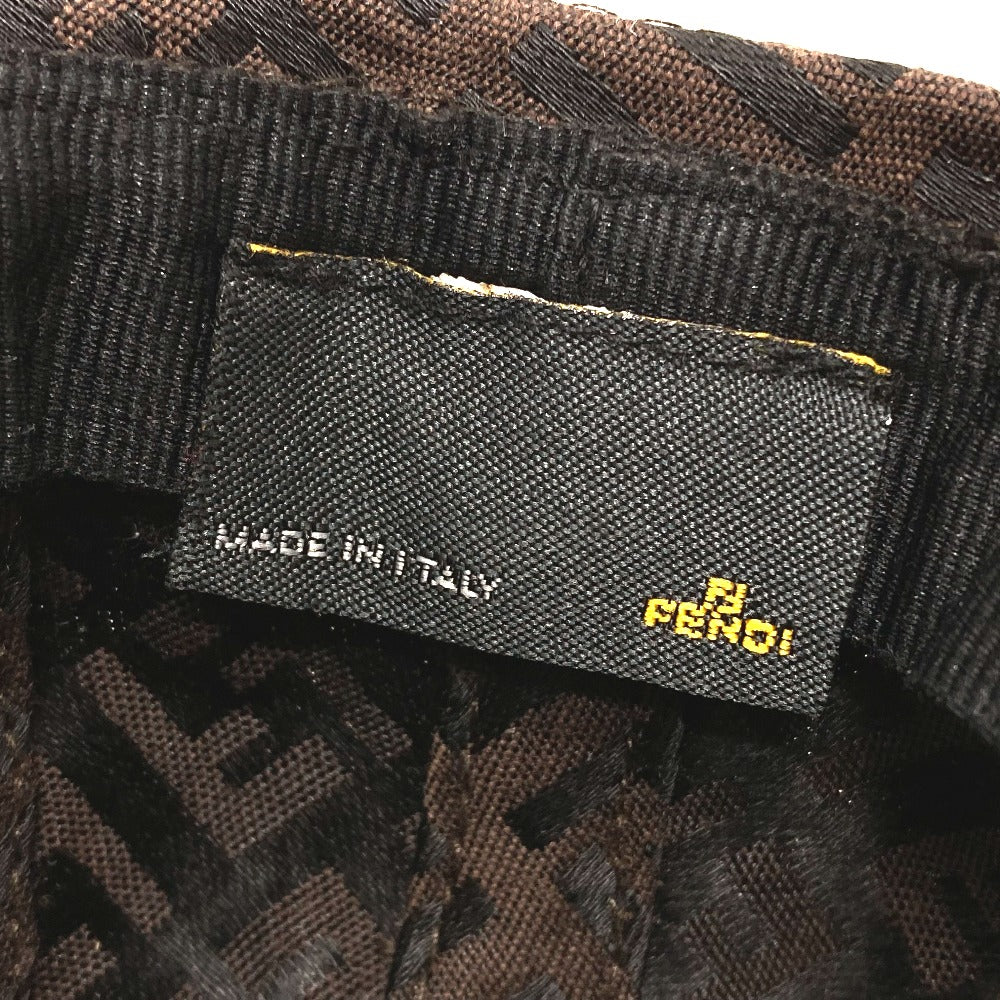 FENDI hat cotton Brown Zucchino Bucket hat Women S Used Authentic