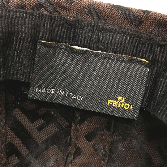 FENDI hat cotton Brown Zucchino Bucket hat Women S Used Authentic