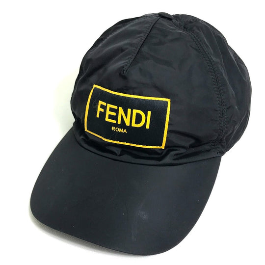 FENDI cap FXQ768 Nylon, Cotton black logo